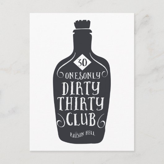 30 Verjaardag 30 jaar oud Dirty 30 Briefkaart (Voorkant)