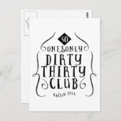 30 Verjaardag 30 jaar oud Dirty 30 Briefkaart (Voorkant / Achterkant)