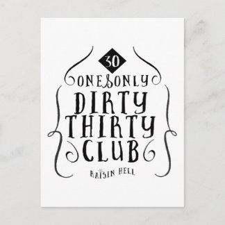 30 Verjaardag 30 jaar oud Dirty 30 Briefkaart