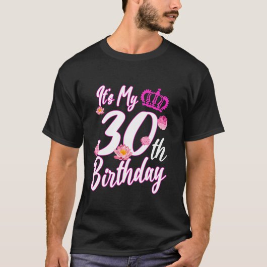 30 Verjaardag Bloem Het is Mijn 30e Verjaardag Squ T-shirt (Voorkant)