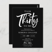 30 Verjaardag Talk Dertig Penseel Kalligrafie Briefkaart (Voorkant / Achterkant)