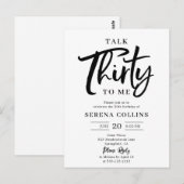 30 Verjaardag Talk Dertig Penseel Kalligrafie Briefkaart (Voorkant / Achterkant)