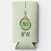 30 verjaardag voeg initialen toe om het even welke seltzer blikjeskoeler (Voorkant)