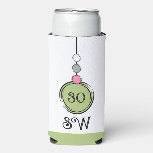 30 verjaardag voeg initialen toe om het even welke seltzer blikjeskoeler (Seltzer Voorkant)