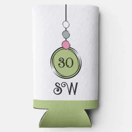 30 verjaardag voeg initialen toe om het even welke seltzer blikjeskoeler (Achterkant)