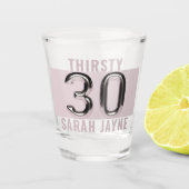 30 Verjaardagsballon Gepersonaliseerd Schot Glas (Voorkant)
