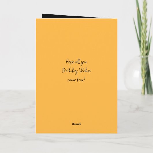 30 voeg vandaag foto toe zwarte oranje verjaardag kaart (Achterkant)