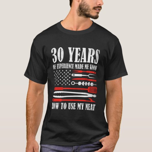30 VS Vlag Grill Barbecue T-shirt (Voorkant)