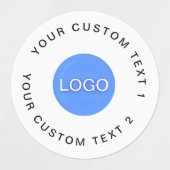 30 waterdichte Stickers met uw zakelijke Logo (Design 1)