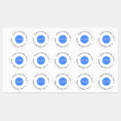 30 waterdichte Stickers met uw zakelijke Logo (Vel)