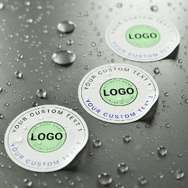 30 Waterdichte Stickers (Zakelijk Logo, Merktekst)