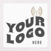 30 Waterdichte Vierkante Zakelijke Logo Waterfles Labels (Design 1)