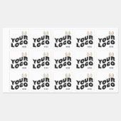 30 Waterdichte Vierkante Zakelijke Logo Waterfles Labels (Vel)