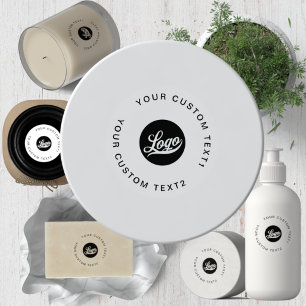 30 White of Clear 1,1-inch waterdichte Business Lo Sticker