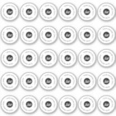 30 Wit of helder 1,1-inch waterdicht Cosmetisch Lo Sticker (Voorkant)