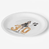 30 worden, gelukkige 30e verjaardag papieren bordje (Gekanteld)