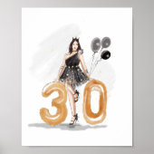 30 worden, gelukkige 30e verjaardag poster (Voorkant)