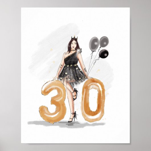 30 worden, gelukkige 30e verjaardag poster (Voorkant)