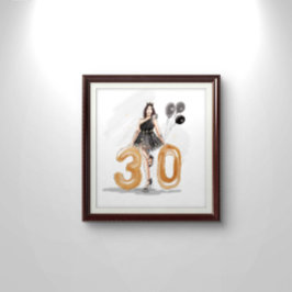 30 worden, gelukkige 30e verjaardag poster