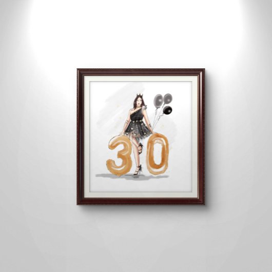 30 worden, gelukkige 30e verjaardag poster