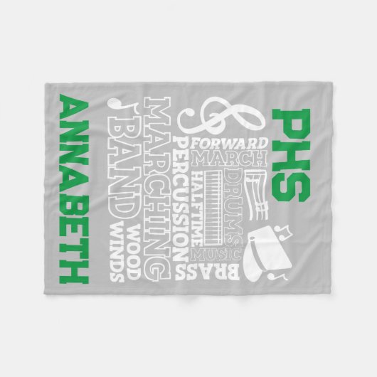 30 "x40" School Band Stadion Fleece Deken (Voorkant (Horizontaal))