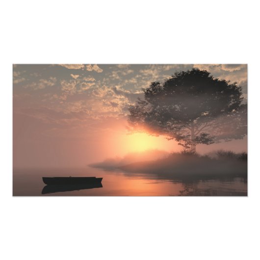 30" x 24" paper poster: "Misty Island" image Foto Afdruk (Voorkant)