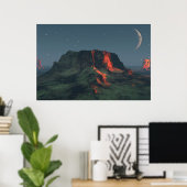 30" x 24" papier Poster met "Desert Monuments" afb (Thuiskantoor)