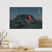 30" x 24" papier Poster met "Desert Monuments" afb (Keuken)