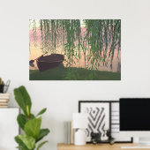 30" x 24" papier Poster met "Under the Willows" af (Thuiskantoor)