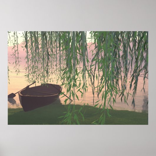 30" x 24" papier Poster met "Under the Willows" af (Voorkant)