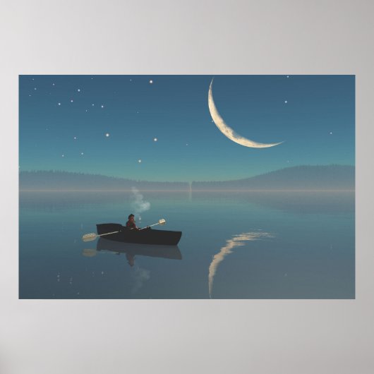 30" x 24" papieren poster met "vredig" beeld (Voorkant)
