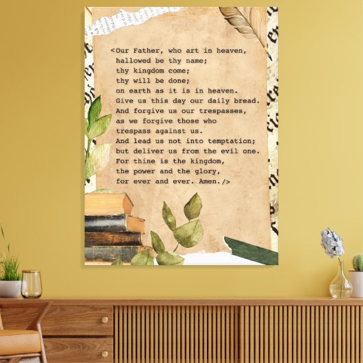 30 x 40 Canvas - Het Gebed van de Heer (Insitu (Woonkamer))