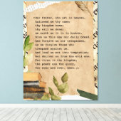 30 x 40 Canvasprint - Het Onze Vader Canvas Afdruk (Insitu (Houten vloer))
