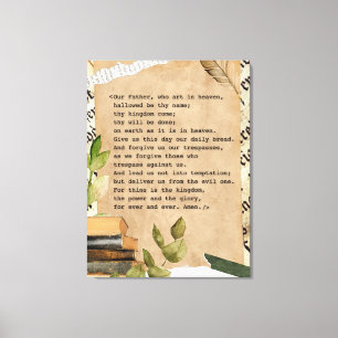 30 x 40 Canvasprint - Het Onze Vader Canvas Afdruk