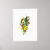 30" x 40" Microfoon Vector Canvas Wandkunst Afdruk (Voorkant)