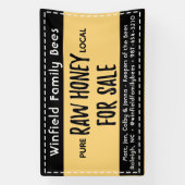 30 x 48" Boerenmarkt Honing Tafel Banner Geel (Verticaal)