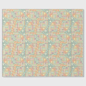 30 x 60 ft Gift wrapping papier zigzag abstract (Vlak)