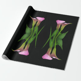 30"x 6"Calla Lily Verpakkende Document Broodje Cadeaupapier