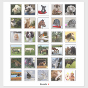 30 x aangepaste fotocollage Scrapbooking Journal Sticker