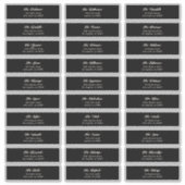 30 x individueel Black Cream Guest Envelope Adres Sticker (Voorkant)