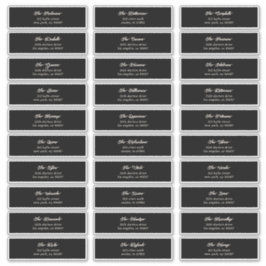 30 x individueel Black Cream Guest Envelope Adres Sticker