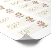 30 x Print thuis Lentebloemen Adresstickers (Hoek)