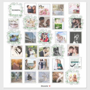30 x TROUWFOTO Collage Journal Planner Bladeren Sticker