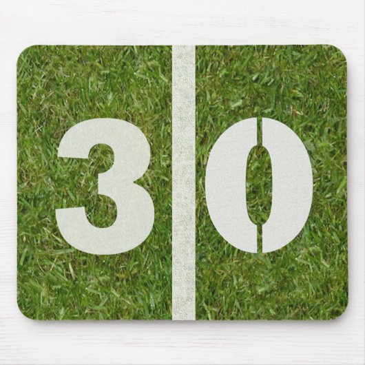 30 Yard Line Football Field Mousepad Muismat (Voorkant)