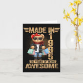 30 Year Old Made In 1995 Teddy Bear 30th Birthday  Kaart (Gele Bloem)