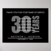 30 Years Retirement or Employee Appreciation Gift Poster (Voorkant)