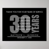 30 Years Retirement or Employee Appreciation Gift Poster (Voorkant)