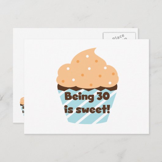 30 zijn is zoete T-shirts en cadeautjes Briefkaart (Voorkant / Achterkant)