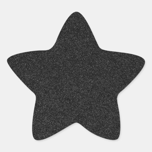 30 Zwart Glitter Print Sparkles Star Ster Sticker (Voorkant)