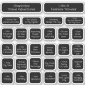 30 Zwart Reisbevestiging Sjabloon Vierkant Sticker (Voorkant)